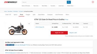 
                            6. KTM 125 Duke Price in Godhra (View November Offers), On Road ...