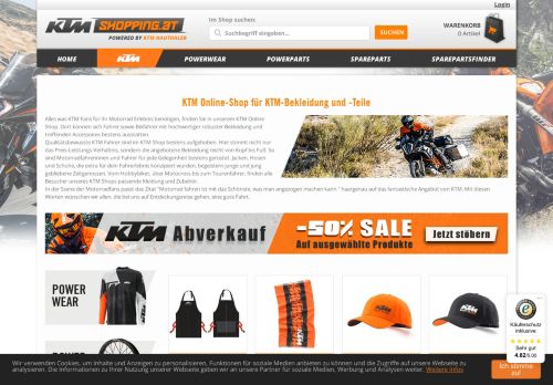
                            5. KTM Bekleidung, Zubehör und Teile « KTM Online Shop