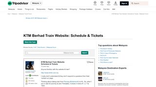 
                            7. KTM Berhad Train Website: Schedule & Tickets - Malaysia Message ...