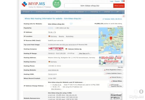 
                            4. Ktm-bikes-shop.biz - Hosting Infotech Edv-Systeme Gmbh ... - Myip.ms