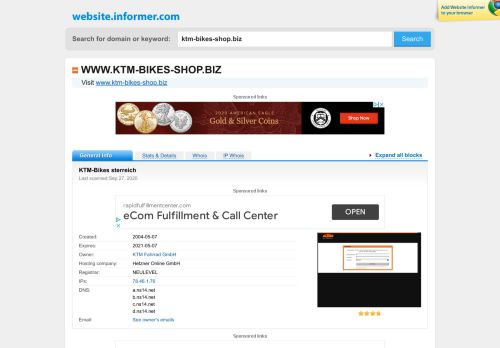 
                            3. ktm-bikes-shop.biz - Website Informer - Informer Technologies, Inc.