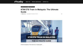 
                            12. KTM ETS Train in Malaysia: The Ultimate Guide | kuaby