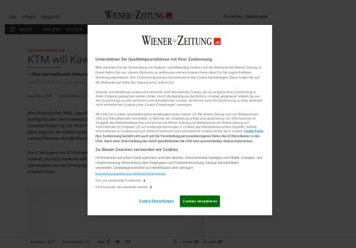 
                            12. KTM will Kawasaki überholen - Wiener Zeitung Online