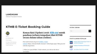 
                            4. KTMB E-Ticket Booking Guide - LANDASAN