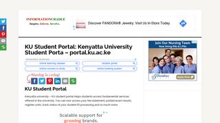
                            11. KU Student Portal: Kenyatta University Student Porta - portal.ku.ac.ke