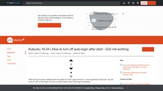 
                            3. Kubuntu 16.04 | How to turn off auto-login after start - GUI not working ...