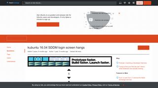 
                            1. kubuntu 16.04 SDDM login screen hangs - Ask Ubuntu
