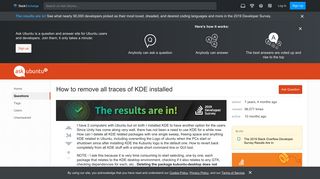 
                            4. kubuntu - How to remove all traces of KDE installed - Ask Ubuntu