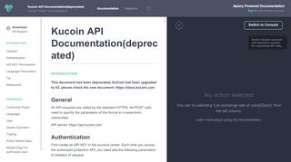 
                            11. Kucoin API Documentation(deprecated) · Apiary