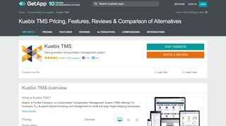 
                            12. Kuebix TMS Pricing, Features, Reviews & Comparison of Alternatives ...