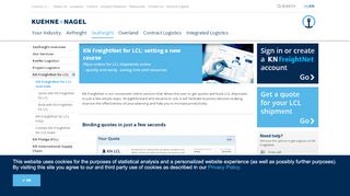 
                            11. Kuehne + Nagel: KN FreightNet for LCL overview