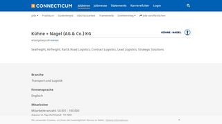 
                            11. Kühne + Nagel | Arbeitgeber - Karriere - Profil - Connecticum