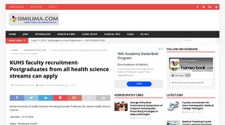 
                            9. KUHS faculty recruitment- Postgraduates from all health science ...