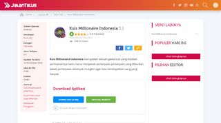 
                            7. Kuis Millionaire Indonesia 3.1 - JalanTikus.com