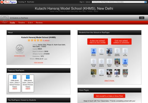 
                            12. Kulachi Hansraj Model School (KHMS), New Delhi - ResPaper