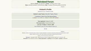 
                            2. Kulkash's Profile - Nairaland Forum