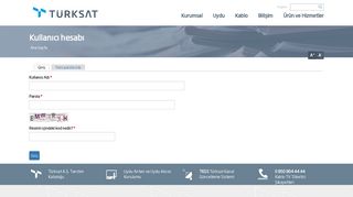 
                            7. Kullanıcı hesabı | Türksat Uydu Haberleşme Kablo TV ve İşletme A.Ş.