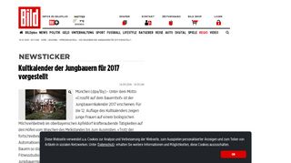 
                            13. Kultkalender der Jungbauern für 2017 vorgestellt - München - Bild.de