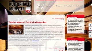 
                            12. Kulturhalle Münster / Gemeinde Münster - Zweiter Musical-Termin im ...