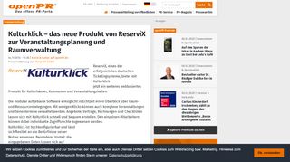 
                            9. Kulturklick – das neue Produkt von ReserviX zur ... - openPR