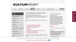 
                            11. Kulturrådets onlinetjänst - Kulturradet