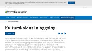 
                            9. Kulturskolans inloggning - Kulturskolan - Göteborgs Stad