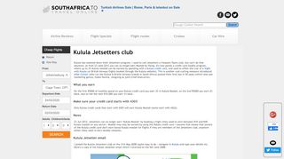 
                            10. Kulula Jetsetters club - South Africa Travel Online