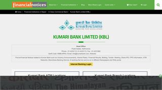 
                            7. Kumari Bank- Notices, Vacancy, Sealed Bids, Tender, IPO, FPO