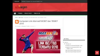 
                            11. Kumpulan Link Alternatif IBCBET dan TBSBET 2018 - Agen Judi Bola ...