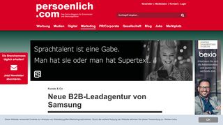 
                            9. Kunde & Co: Neue B2B-Leadagentur von Samsung - Marketing