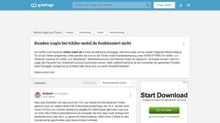 
                            11. Kunden-Login bei tchibo-mobil.de funktioniert nicht (Fehlermeldung ...