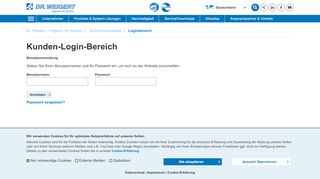 
                            10. Kunden-Login-Bereich - Loginbereich : Dr. Weigert