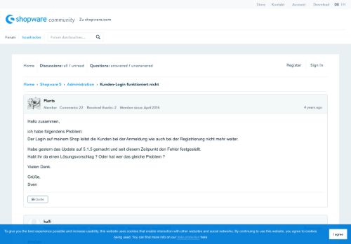 
                            1. Kunden-Login funktioniert nicht - Shopware Community Forum