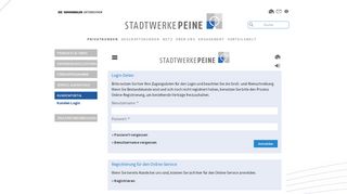 
                            4. Kunden Login - Stadtwerke Peine