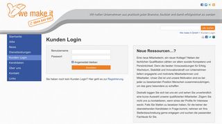 
                            8. Kunden Login - We make it GmbH - Personaldienstleistungen in Basel ...