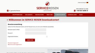 
                            1. Kunden Login/Download Center - SERVICE-REISEN Gruppenreisen ...