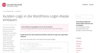 
                            8. Kunden-Logo in die WordPress-LogIn-Maske einbauen | Die ...