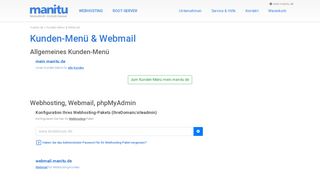
                            1. Kunden-Menü & Webmail - manitu