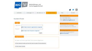 
                            6. Kunden-Portal - BDÜ Weiterbildungs- und Fachverlagsgesellschaft mbH