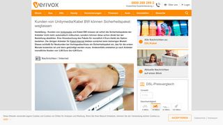 
                            11. Kunden von Unitymedia/Kabel BW können Sicherheitspaket ... - Verivox