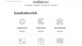 
                            8. Kundenbereich für Abonnenten - Potsdamer Neueste ... - PNN Abo