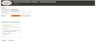 
                            3. KundenCenter@web - Die Menü-Manufaktur Hofmann