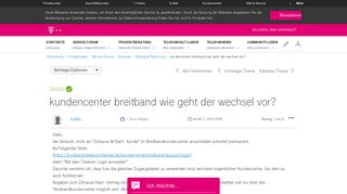 
                            9. kundencenter breitband wie geht der wechsel vor? - Telekom hilft ...