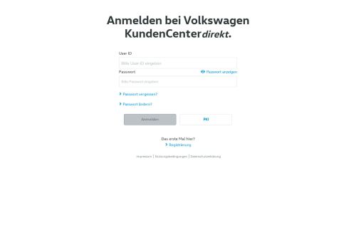 
                            2. KundenCenter direkt | Login | Test - Volkswagen