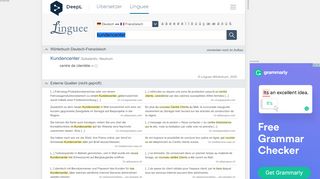 
                            7. Kundencenter - Französisch-Übersetzung – Linguee Wörterbuch