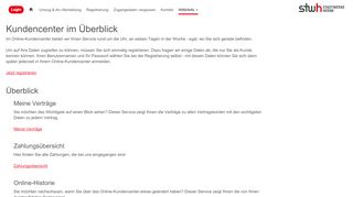 
                            9. Kundencenter im Überblick - Online-Kundencenter der Stadtwerke ...