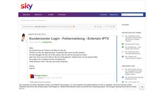 
                            9. Kundencenter Login - Fehlermeldung - Entertain ... | Sky & Friends