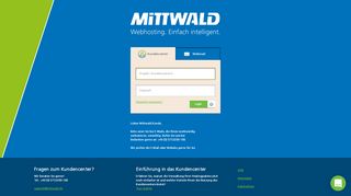 
                            2. Kundencenter Login - Mittwald