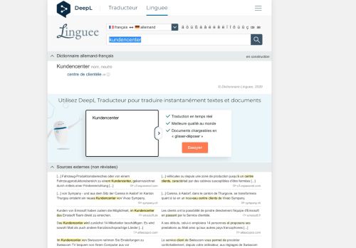 
                            7. Kundencenter - Traduction en français – dictionnaire Linguee