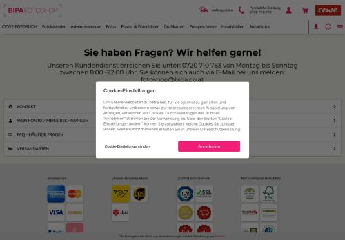 
                            13. Kundendienst & FAQ zu Fotobuch & Co im BIPA Fotoshop